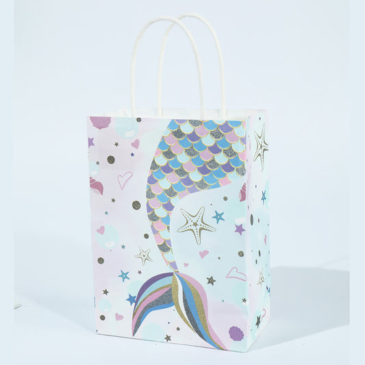 Mermaid tail paper carrying gift bag