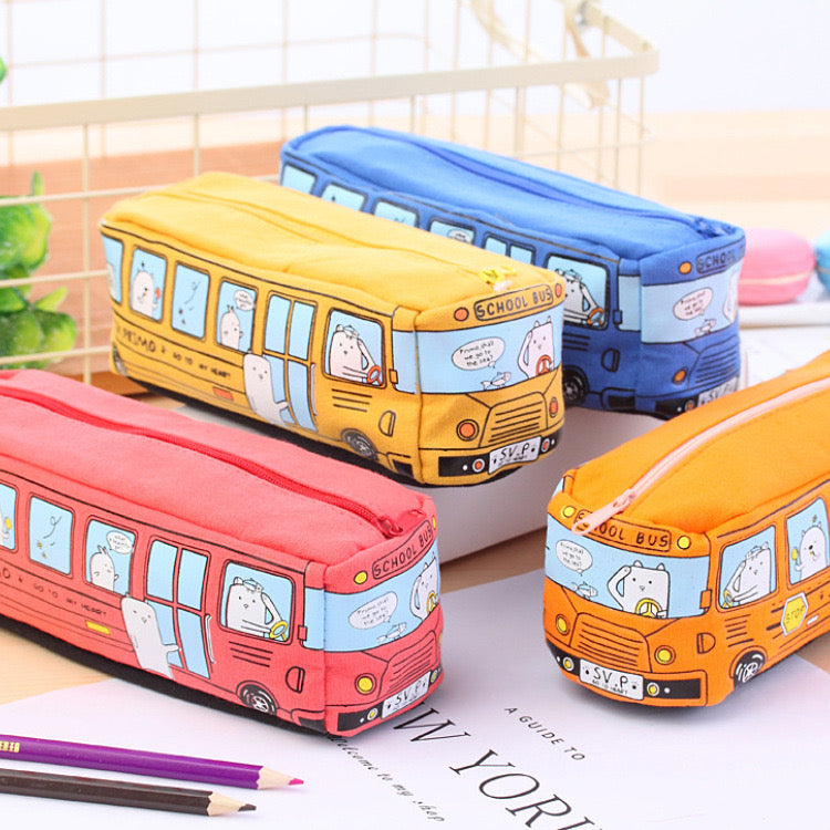 School bus pencil case