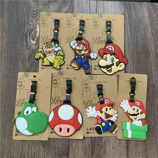 Super Mario Silicone Luggage Tag