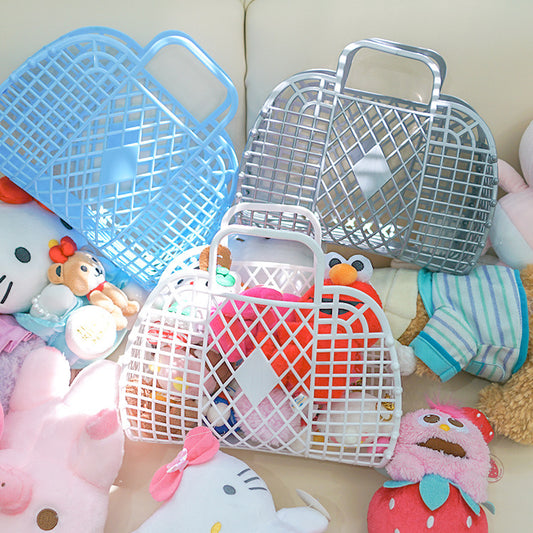 Plastic handheld gift basket