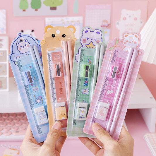 Cartoon 5 pcs stationery set