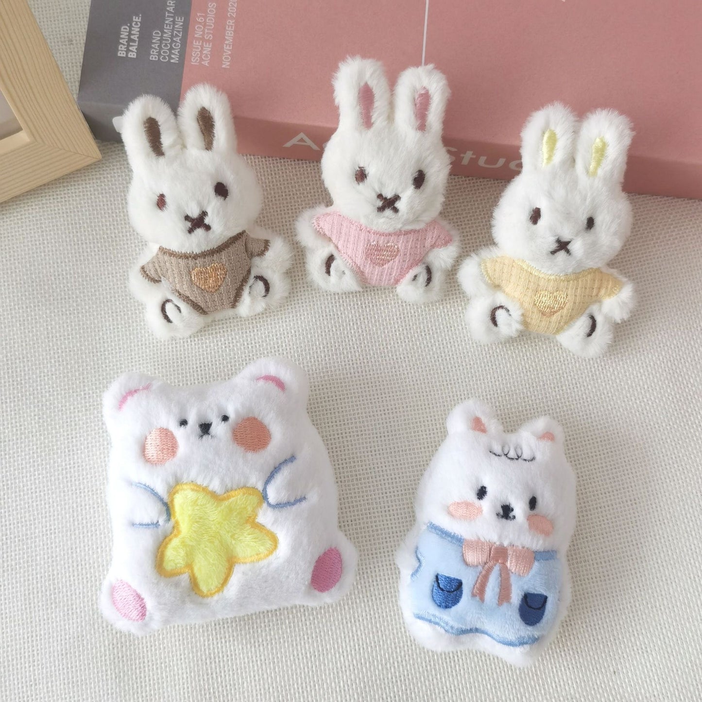 Cartoon bunny plush decoration