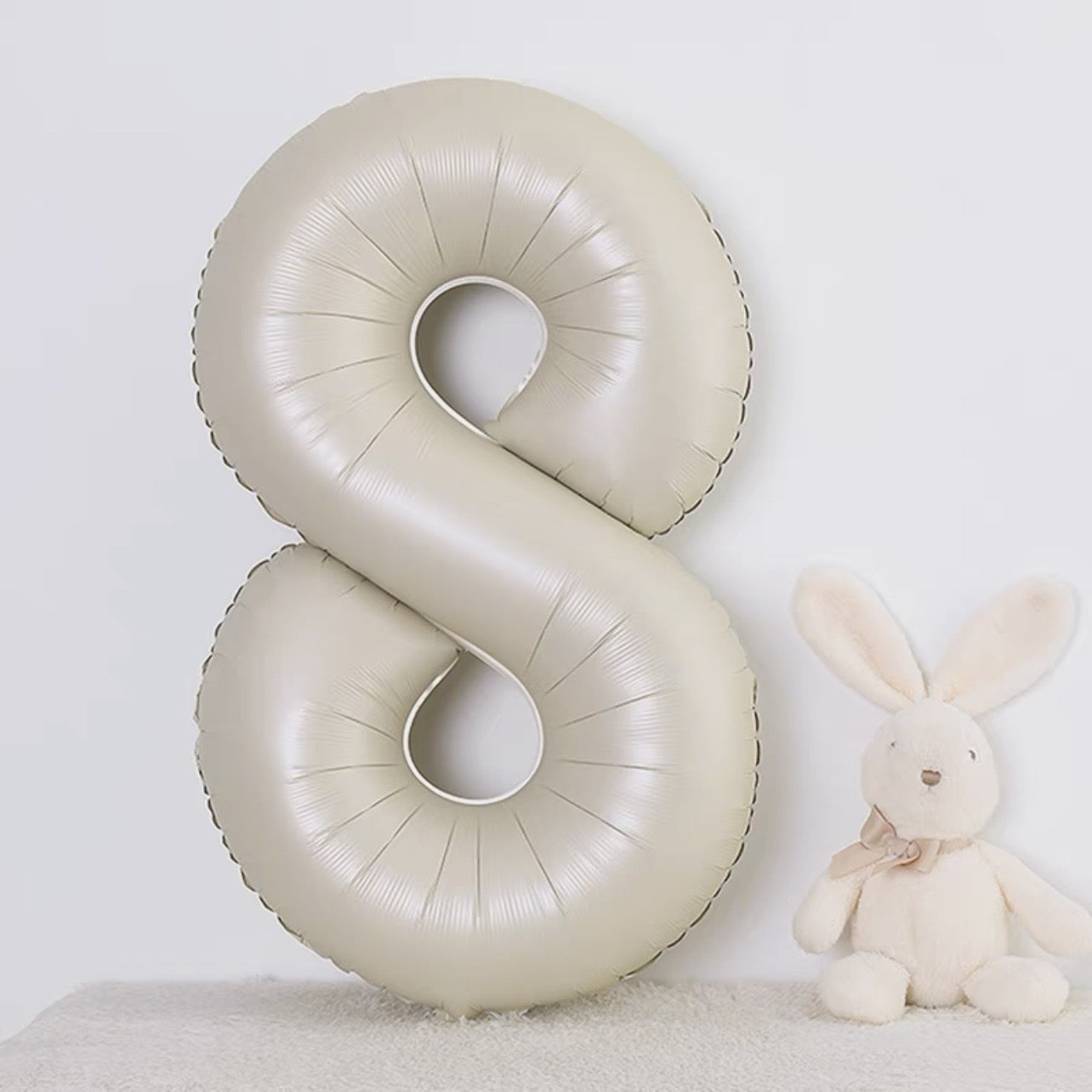 40" Cream Foil Number Balloons