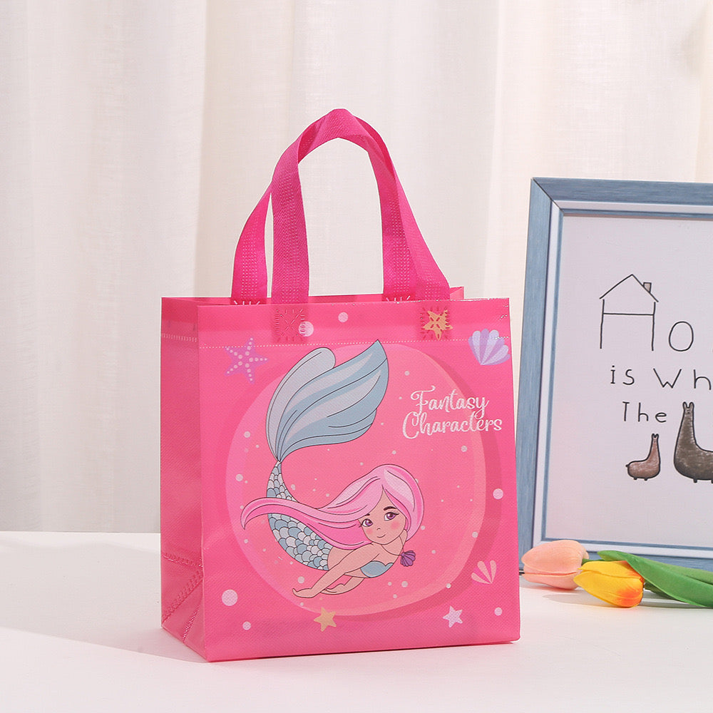 Mermaid plastic carrying gift bag 23x22x11cm