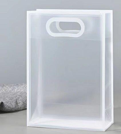 Clear plastic tote bag gift bag