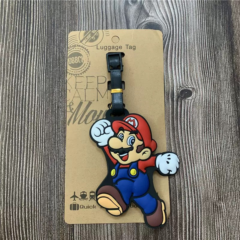 Super Mario Silicone Luggage Tag