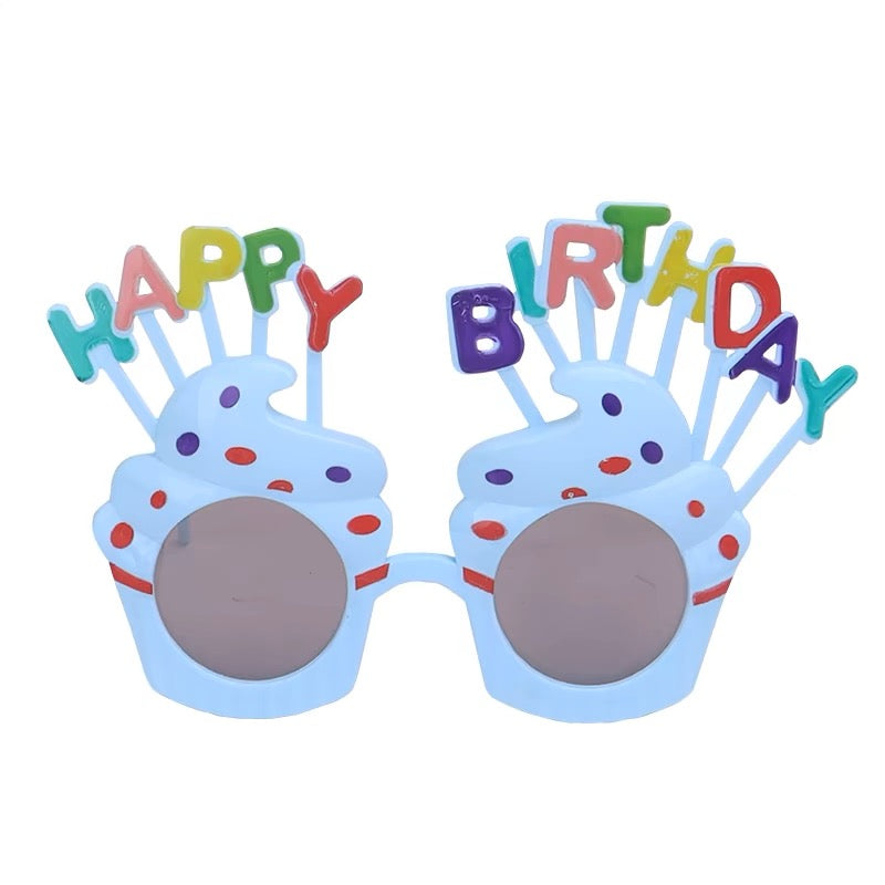 Colorful birthday party glasses