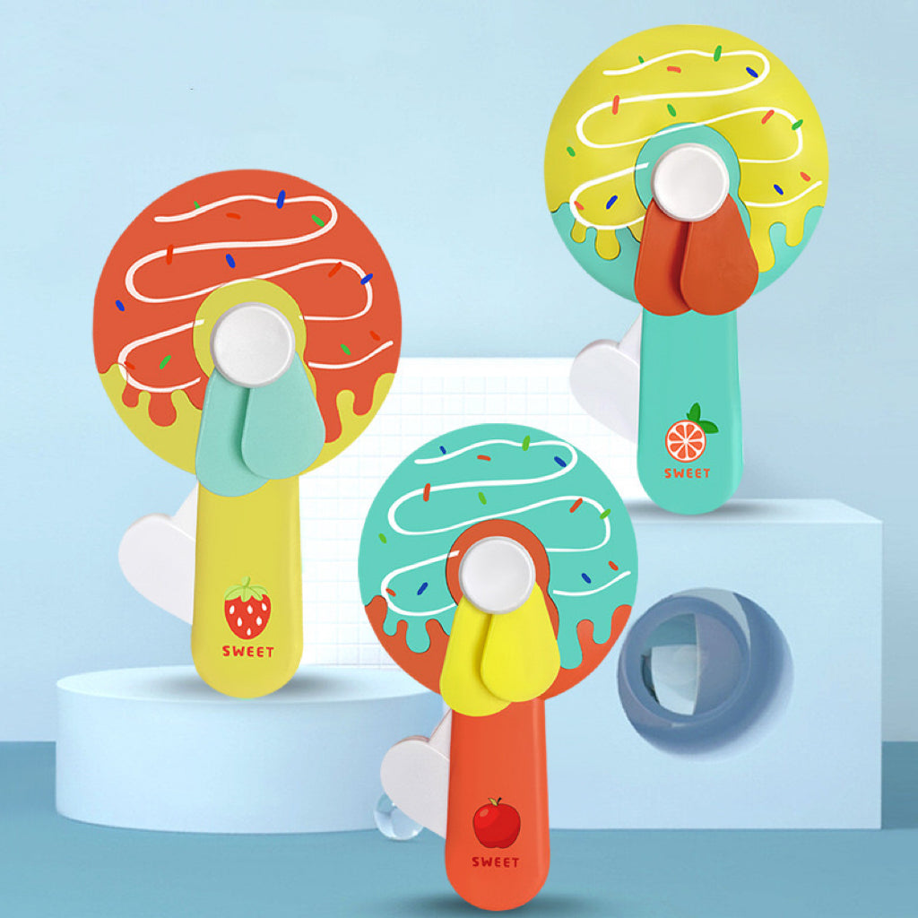 Donut - shaped mini handheld fan