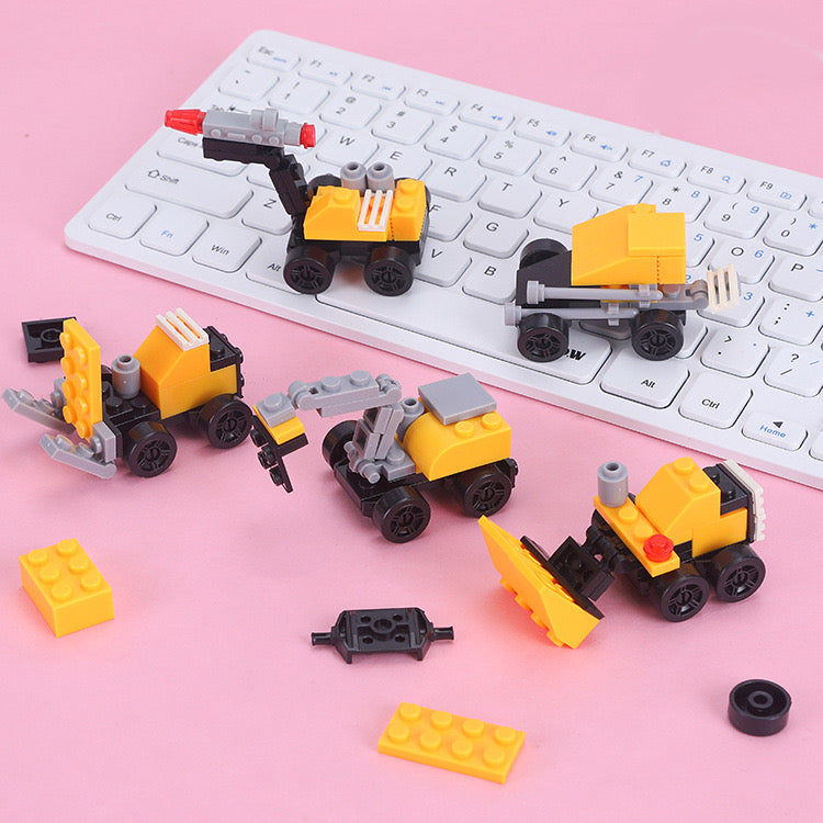 Mini construction car building blocks