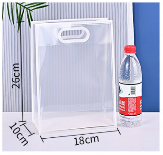 Clear plastic tote bag gift bag