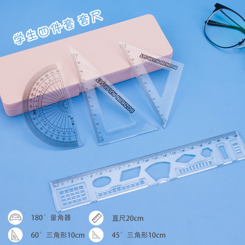 Cartoon 4 pcs ruler set