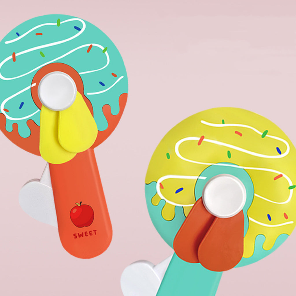 Donut - shaped mini handheld fan