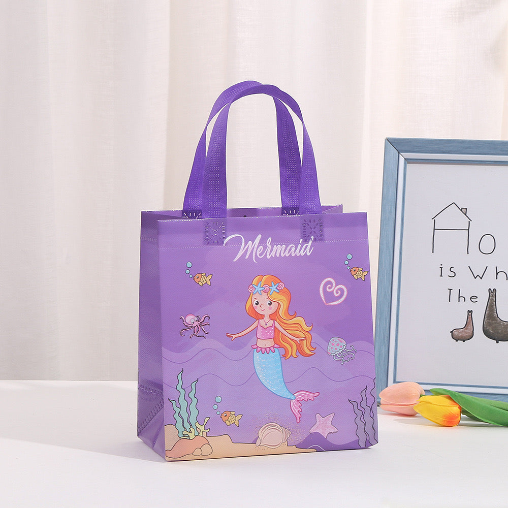 Mermaid plastic carrying gift bag 23x22x11cm