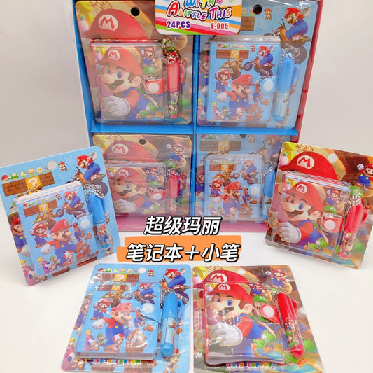 Super Mario mini notebook and pen set