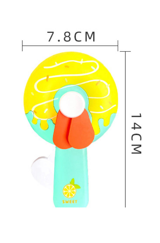 Donut - shaped mini handheld fan