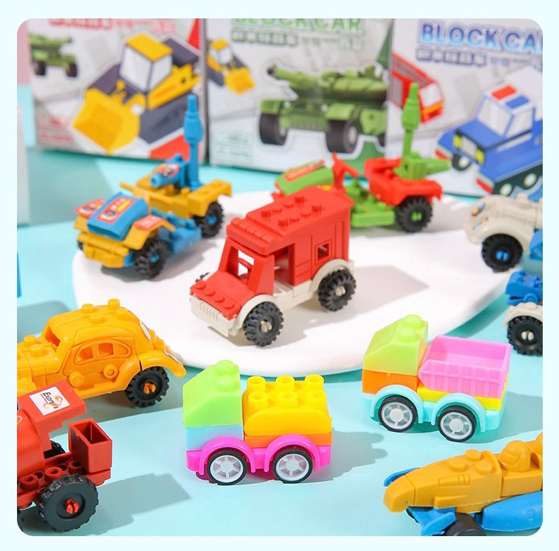 Mini dinosaur and cars building blocks