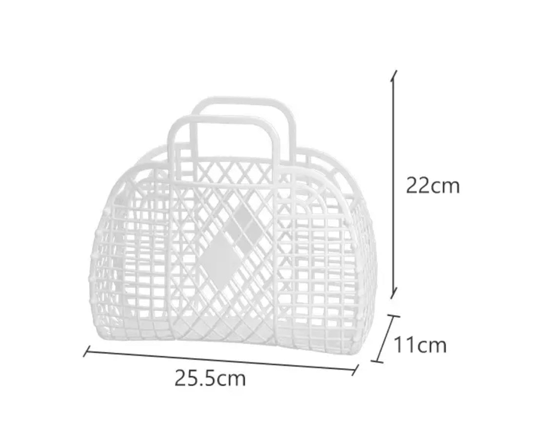 Plastic handheld gift basket