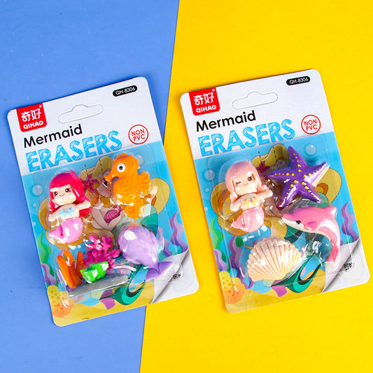 Mermaid eraser set