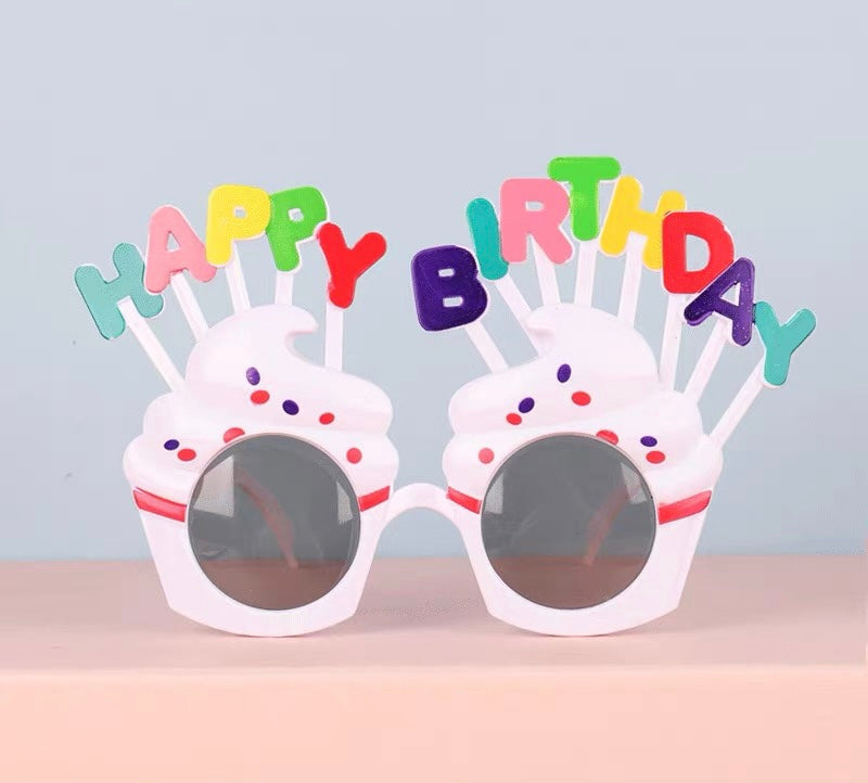 Colorful birthday party glasses