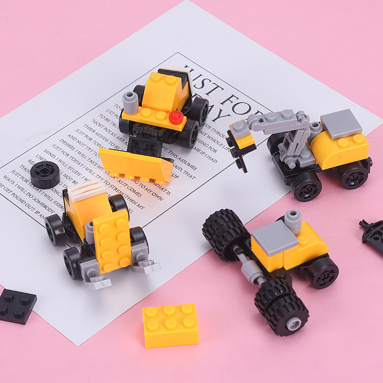 Mini construction car building blocks