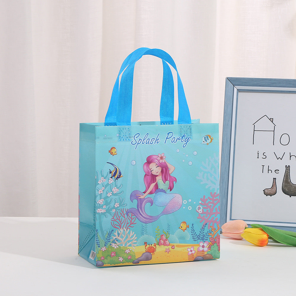 Mermaid plastic carrying gift bag 23x22x11cm