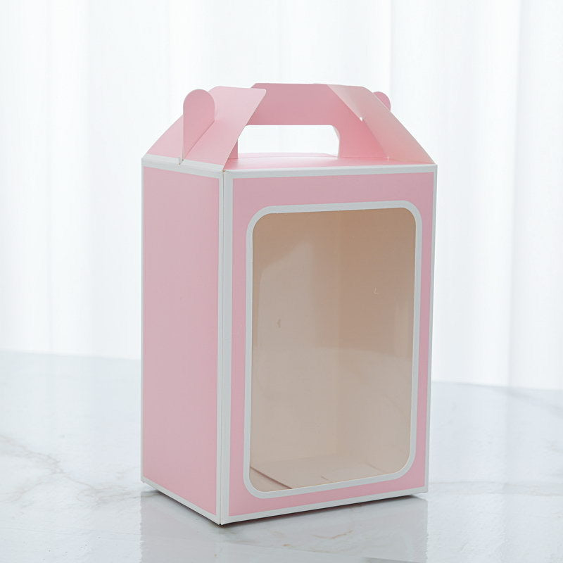 Large size PVC clear window handheld paper box