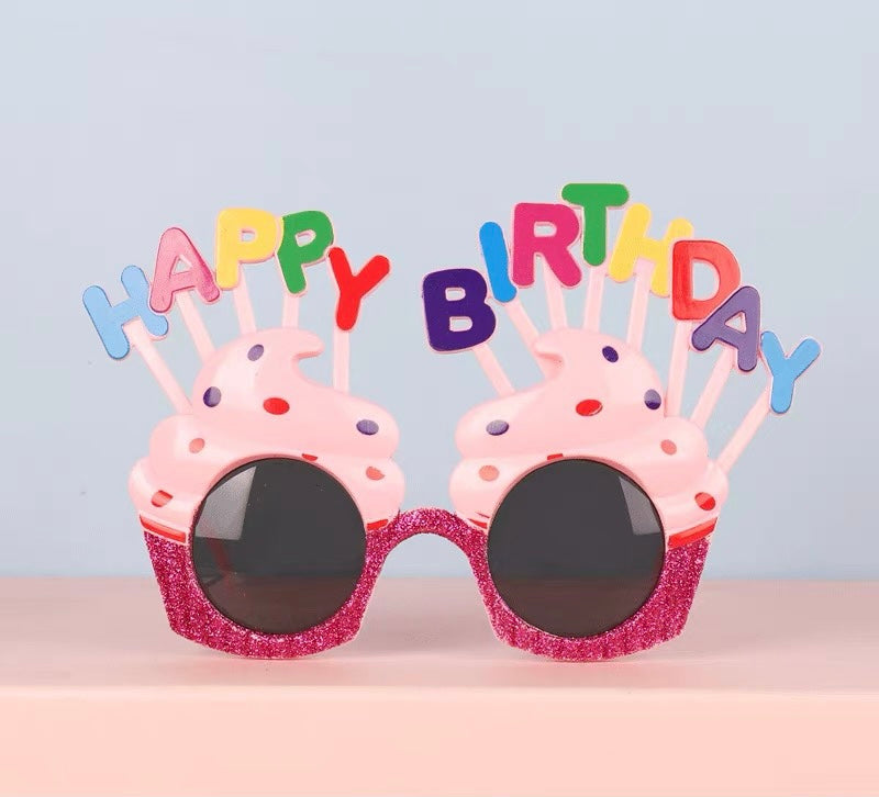 Colorful birthday party glasses