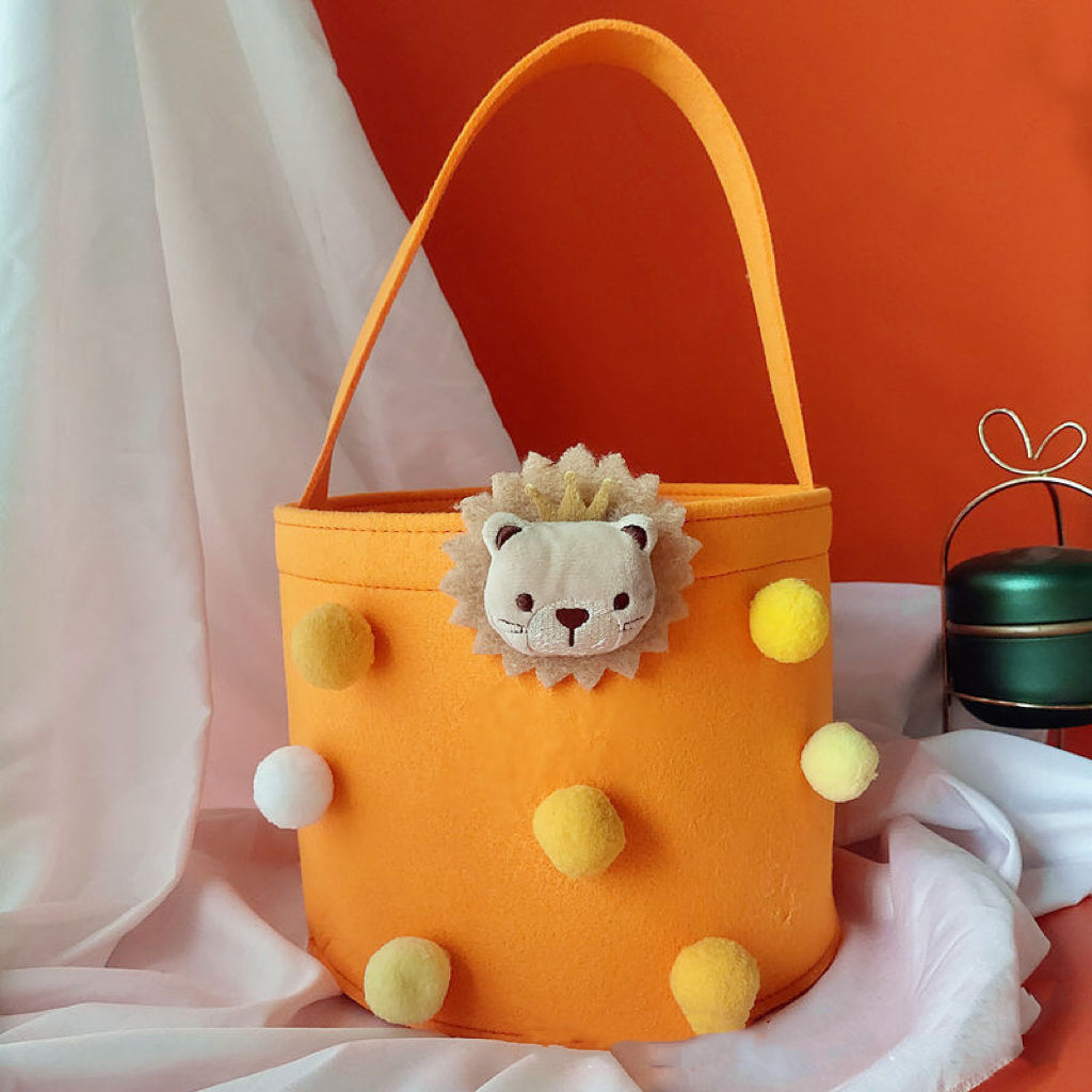 Cartoon tote bag, dinosaur , bowtie, lion handbag, gift bag