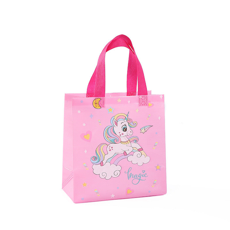 Unicorn plastic carrying gift bag 23x22x11cm