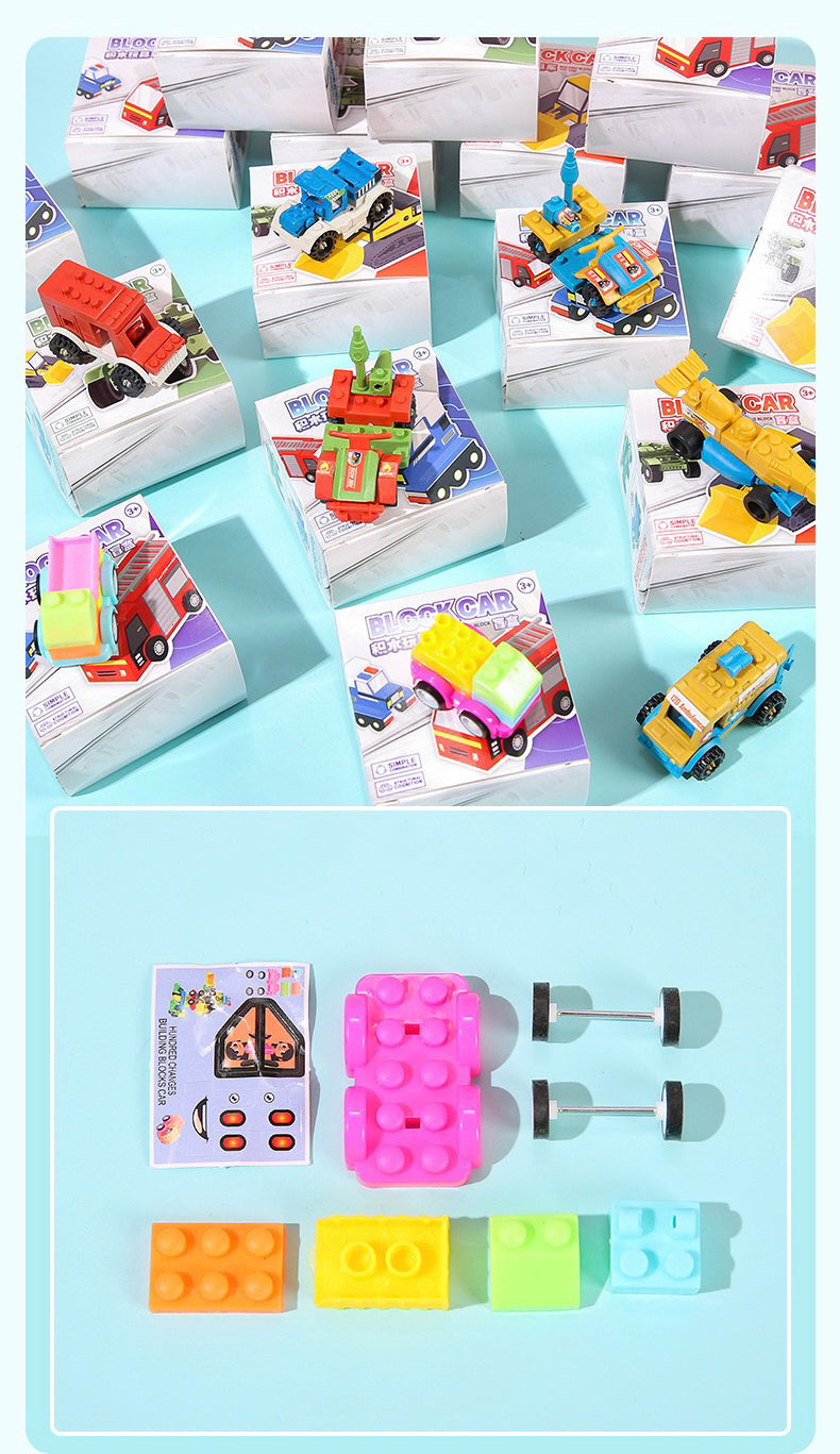 Mini dinosaur and cars building blocks