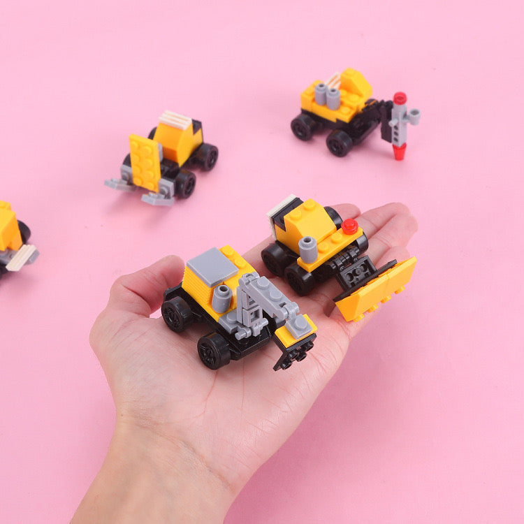 Mini construction car building blocks