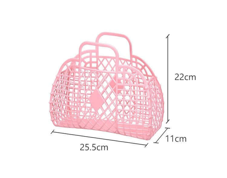 Plastic handheld gift basket