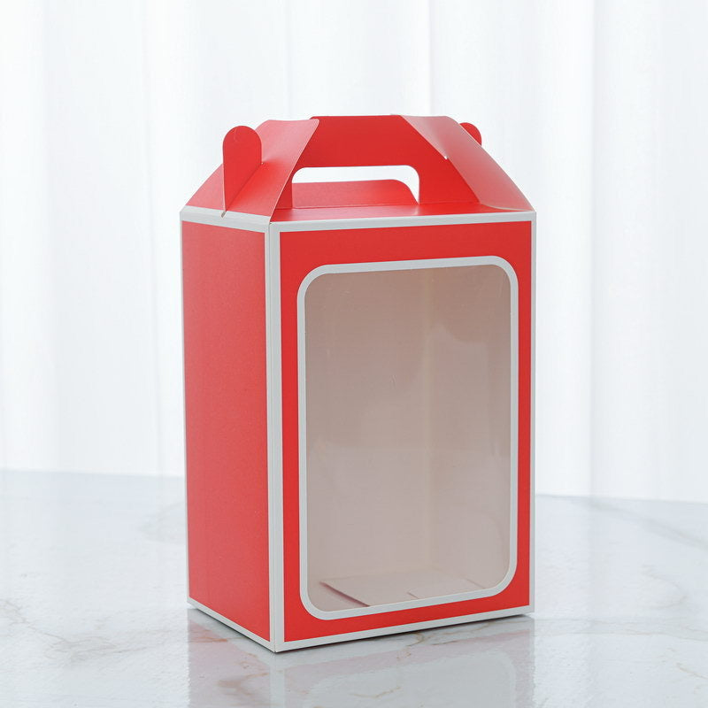 Large size PVC clear window handheld paper box