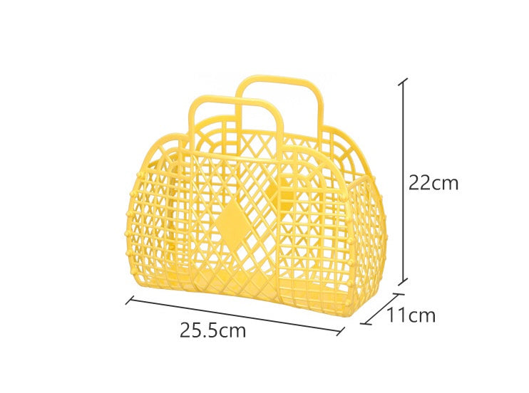 Plastic handheld gift basket